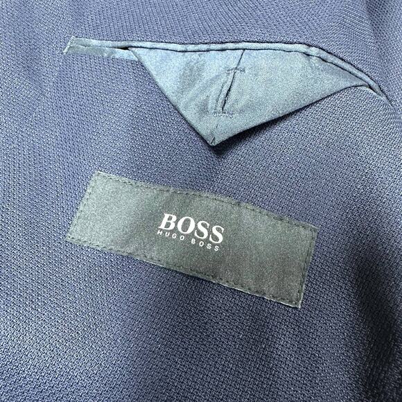Boss Hugo Boss NWT Slim Fit Vitale Barberis Canonico Navy Blue Men's 42R Blazer - Picture 9 of 11